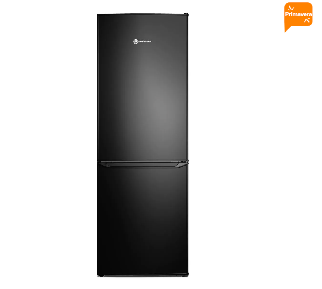 Refrigerador Mademsa 173L Frío Directo Bottom Freezer Puerta Reversible MED165B Negro