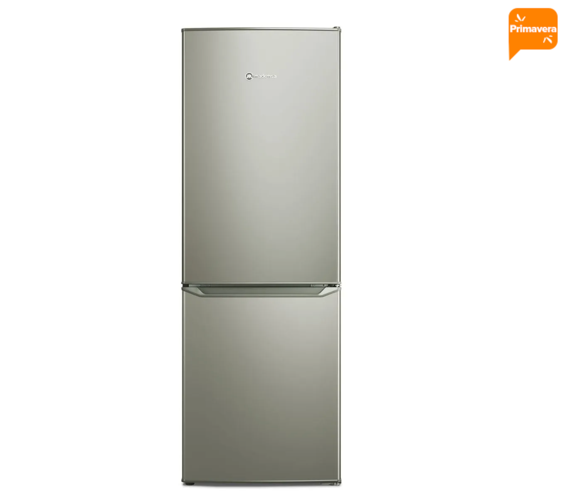 Refrigerador Mademsa 173L Frío Directo Bottom Freezer Puerta Reversible MED165S Silver