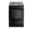 Cocina a Gas 4 Platos Mademsa con LimpiaFácil y Tapa Cubierta MV 210 T Negra