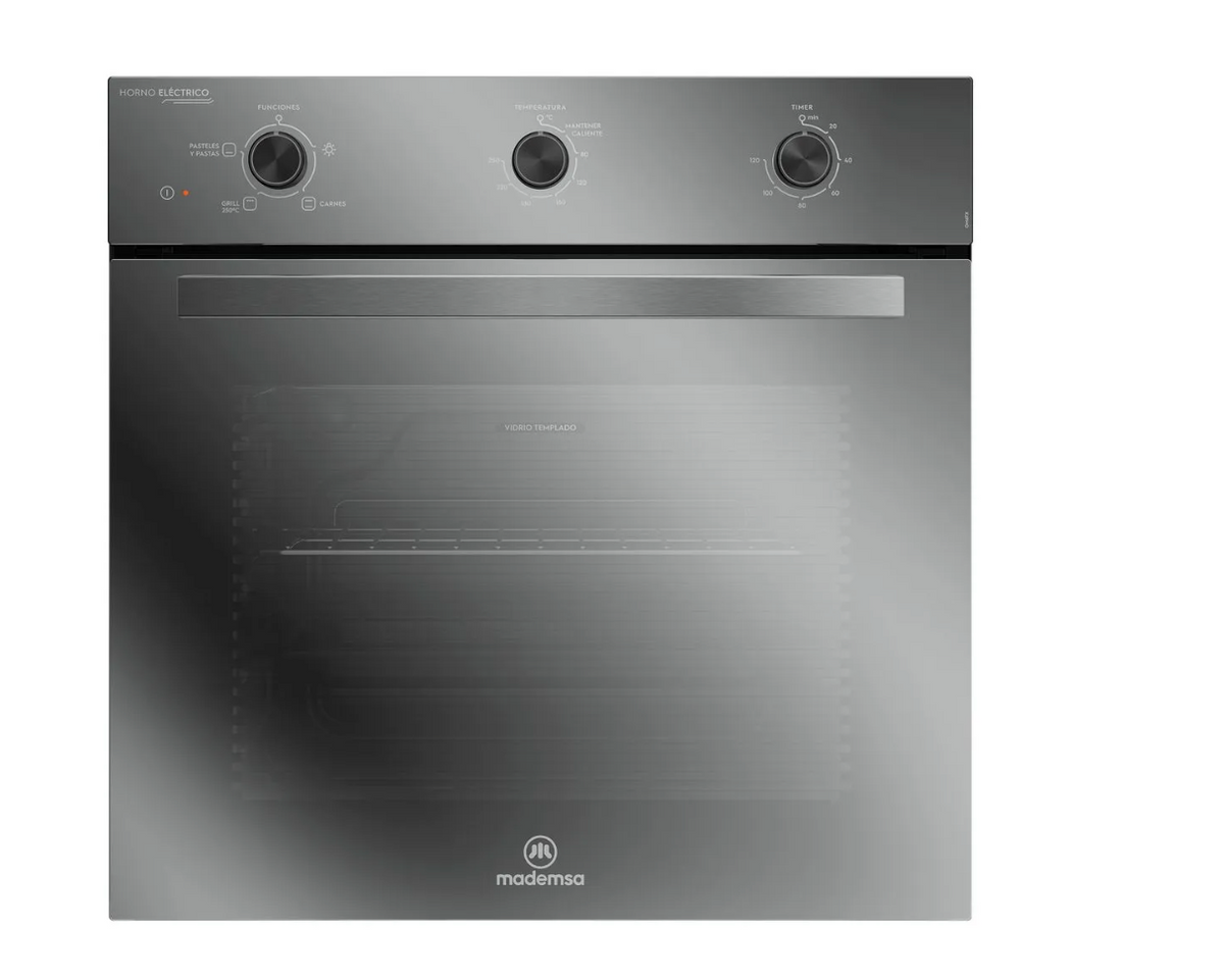Horno Empotrable Eléctrico Mademsa 59L Temporizador y Limpia Fácil OM6TX Espejado