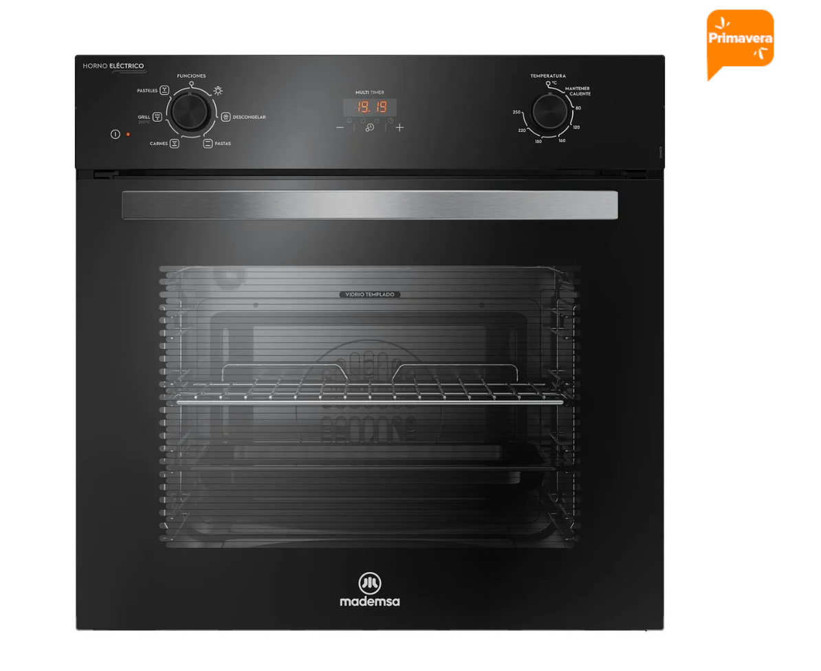 Horno Empotrable Eléctrico Mademsa 59L Convector y Temporizador Digital OM6CB Negro