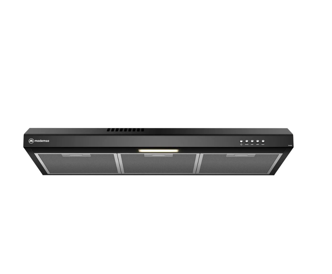 Campana de Cocina Extractora Mademsa 80cm Gran Poder de Succión y 3 Velocidades DM8SB Negra