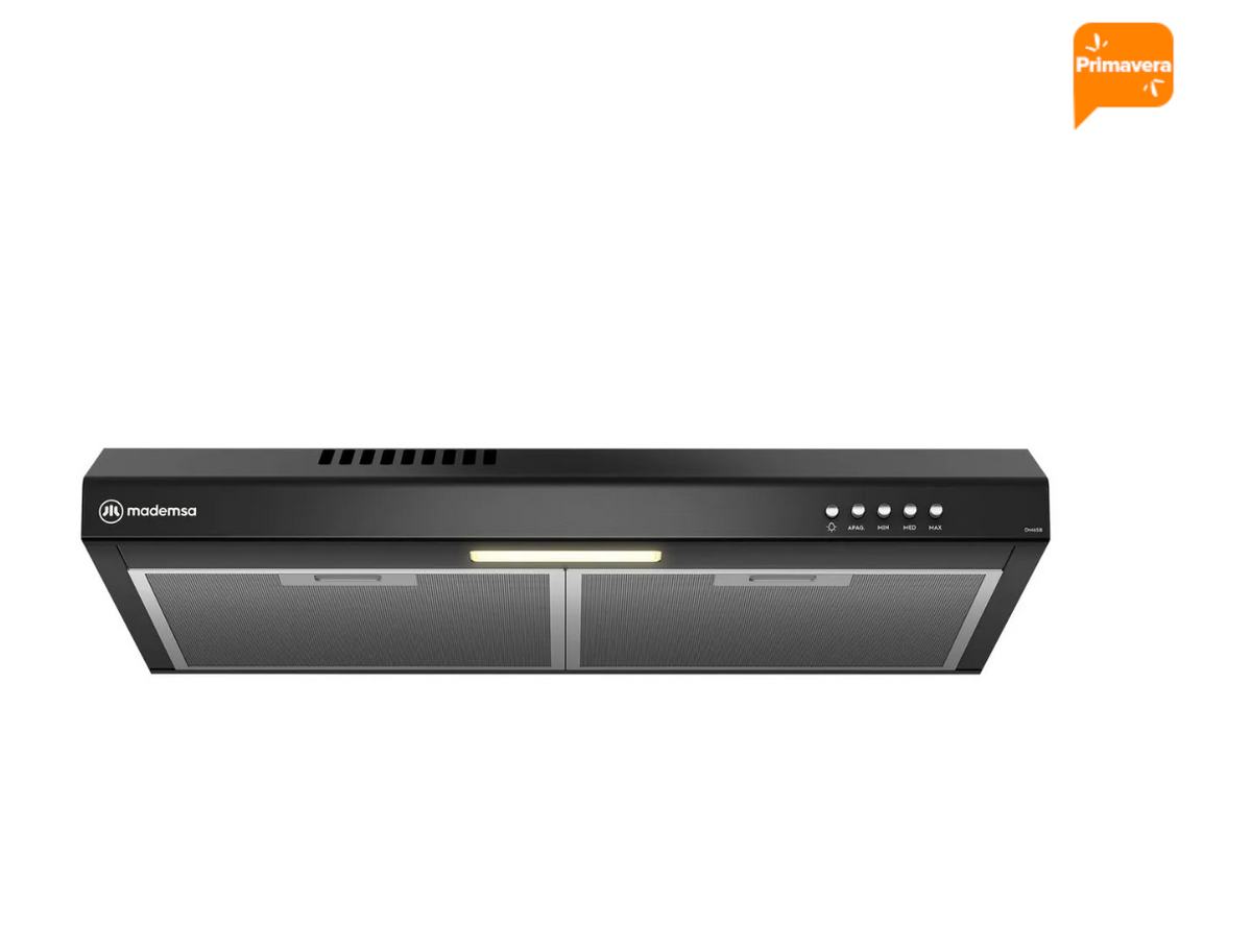 Campana de Cocina Extractora Mademsa 60cm Gran Poder de Succión y Filtración dual DM6SB Negra