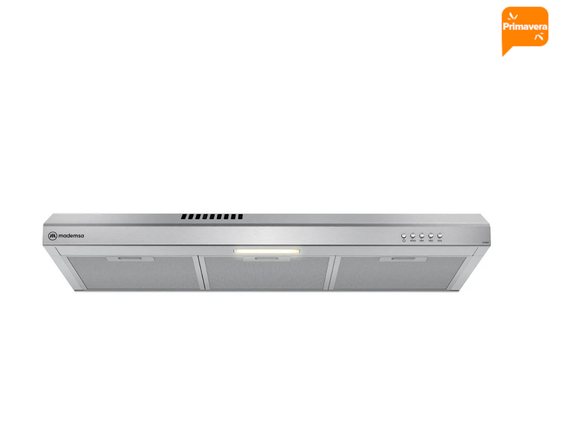 Campana de Cocina Extractora Mademsa 80cm Gran Poder de Succión y Filtración dual DM8SS Inox